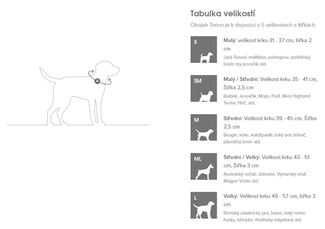 MIACARA TORINO DOG rozmery